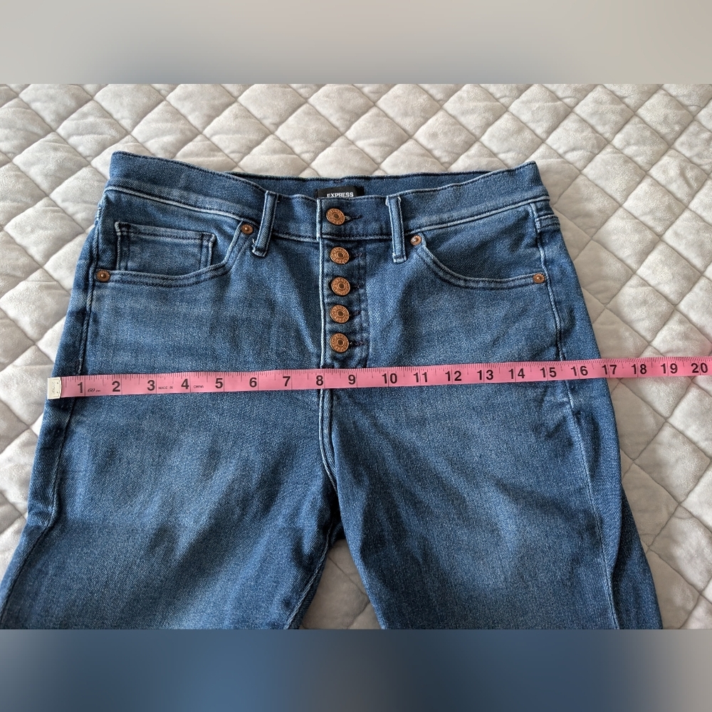 Express Skinny Jeans, Mid Rise, Petite 8, 8 Short - Picture 5 of 9